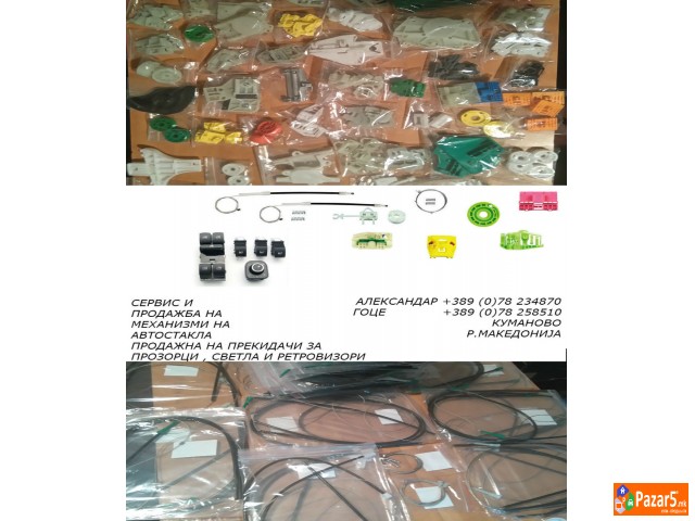 SERVISIRANJE NA MEHANIZMI NA AVTO STAKLA PRODAZBA 