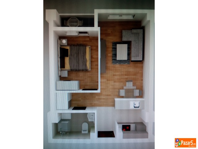 Се изнајмува нов неопремен стан  