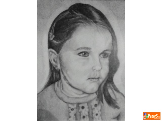 Crtanja Na Portreti So Tehnika Grafika