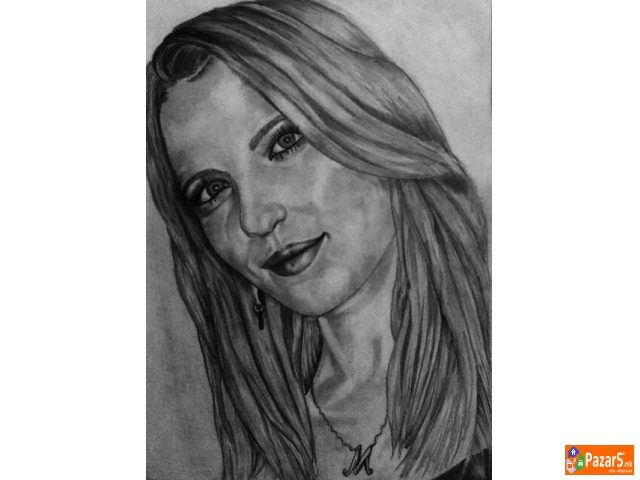 Crtanja Na Portreti So Tehnika Grafika