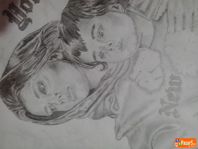 Crtanja Na Portreti So Tehnika Grafika