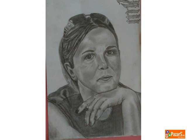 Crtanja Na Portreti So Tehnika Grafika