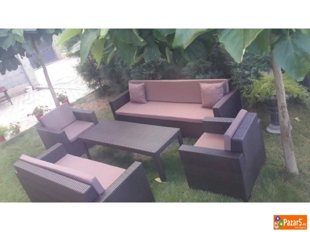 Bambus Rattan Garnituriii