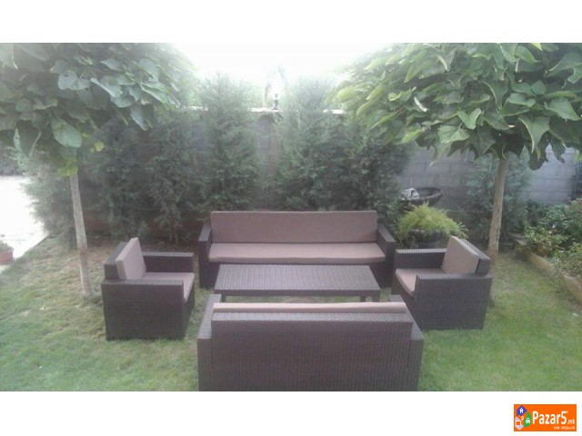 Bambus Rattan Garnituriii