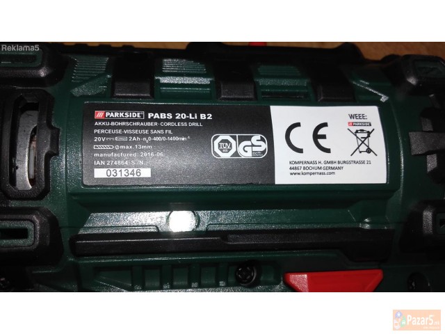 Bateriska Bormasina 20v Germanska