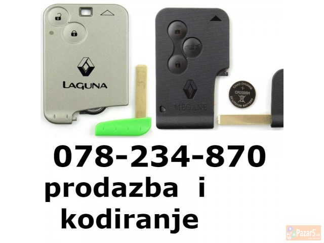 Kartica Kartici Kluc za Reno Renault megane laguna