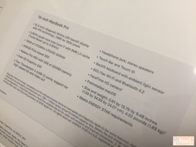  Apple Macbook Pro I7 2.6ghz 16gb 256gb -touch Bar