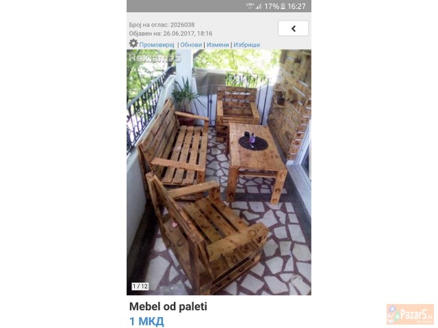 Мебел од палети