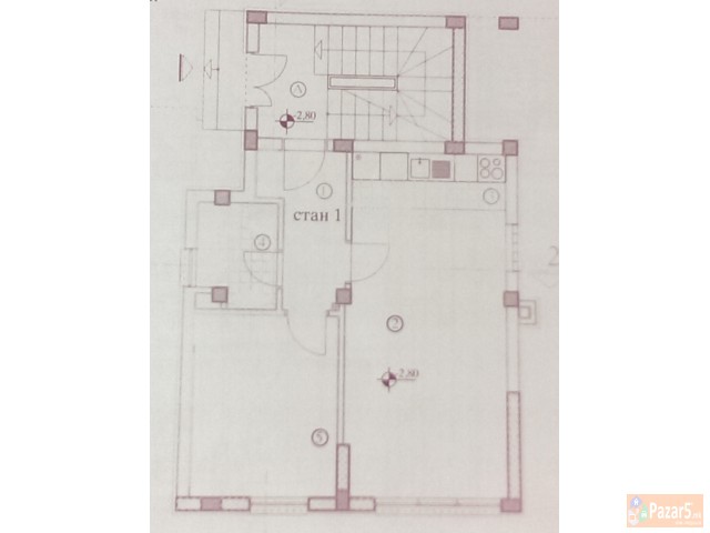 Стан на ниво на терен 44м2, 30.000 Еур, центар