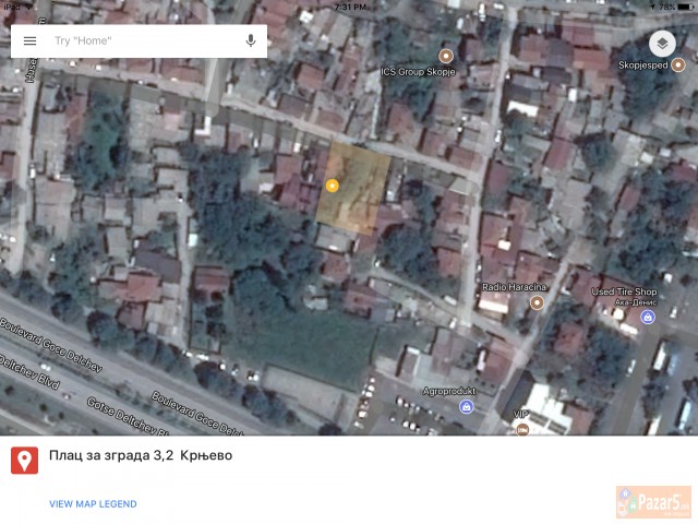 Плац за зграда Скопје, Крњево спроти МТВ