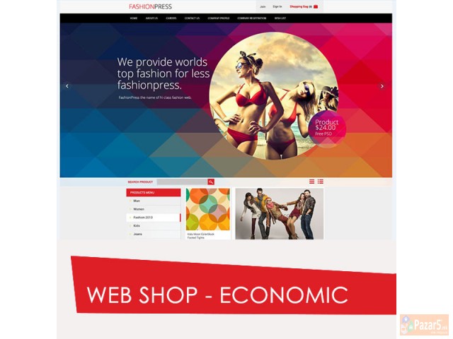 Изработка на интернет продавница 100 евра еднократ