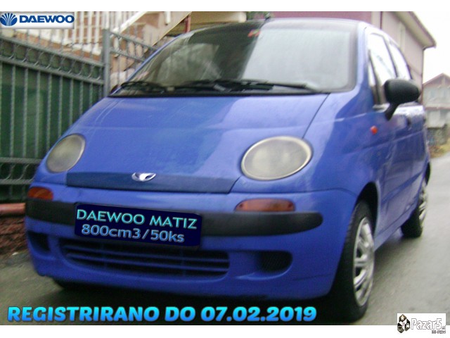 Evtino-daewoo Matiz/plin A-test/registriran Cela G