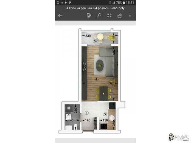  Продажба на гарсоњера 29м во изградба- н.Аеродром