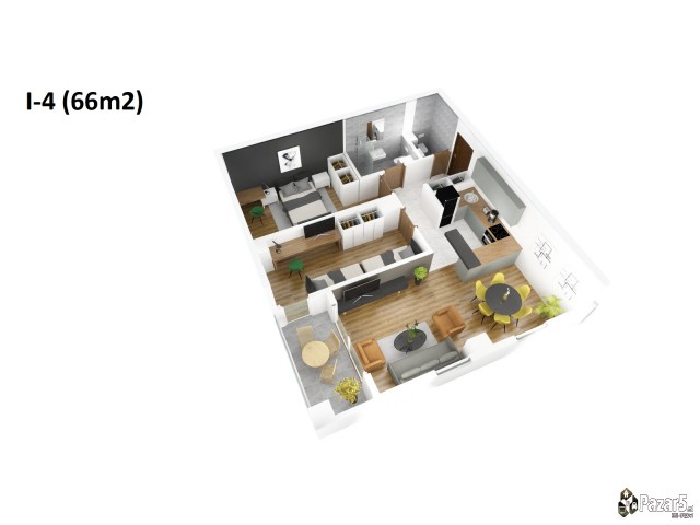 66м2 Стан во објект во изградба„Порта Аеродром“