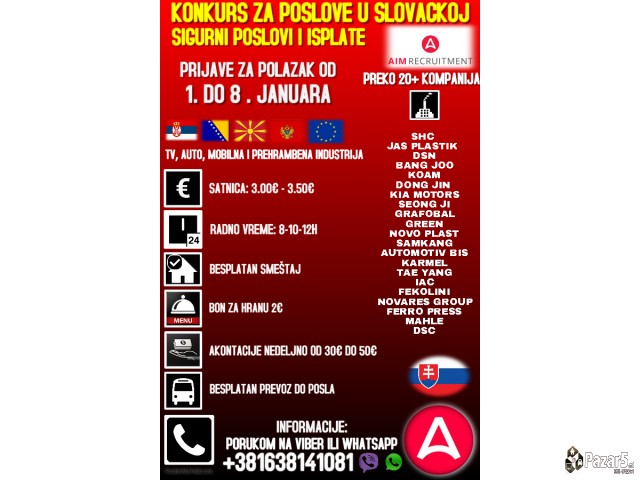 Работа во сранство - Словачка - So МАКЕДОНСКИ пасо