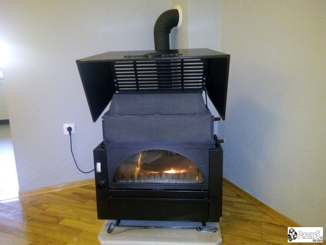 Камин Алфа Плам Рустик за парно