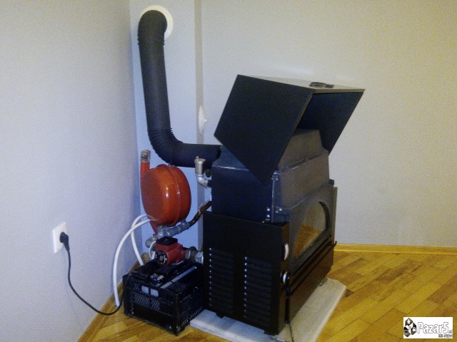 Камин Алфа Плам Рустик за парно