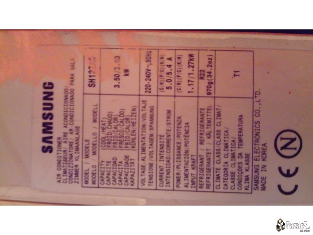 Klima Samsung 3.5 Kw. 