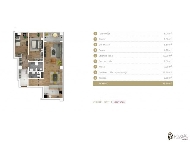 Стан во објект во изградба во н.Аеродром