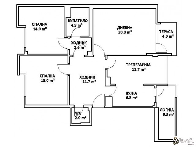 Се продава стан трособен стан во Центар
