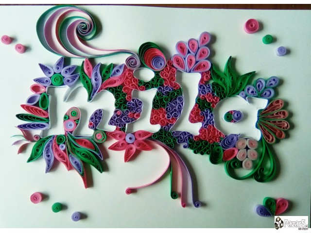 Izrabotka Na Iminja Vo Quilling Tehnika