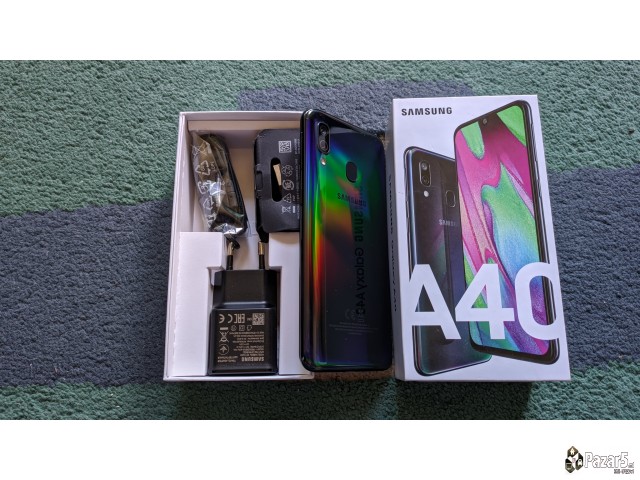 Kako Nov! Samsung A40 Black 4gb Ram 64gb Full Pack