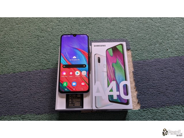 Kako Nov! Samsung A40 White 4gb Ram 64gb Full Pack