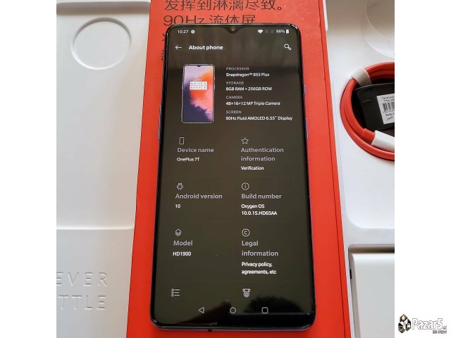 Kako Nov! Oneplus 7t Blue 8/256gb Full Pack 