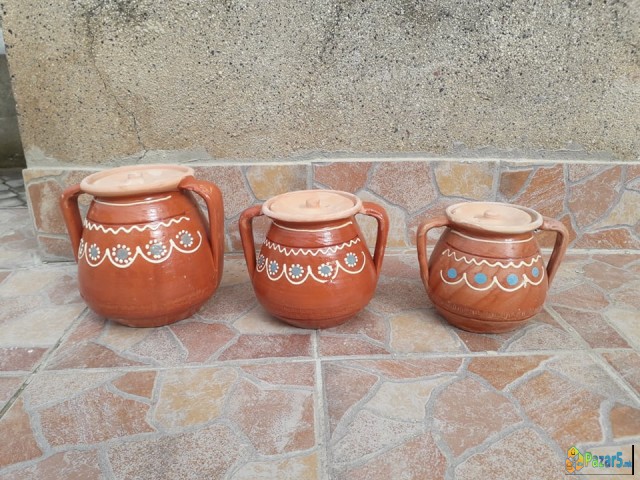 Kupi Zemjeni Tavi So Kapak I Bez Kapak So Vrven Kv