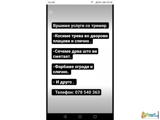 Vrsime Uslugi So Trimer