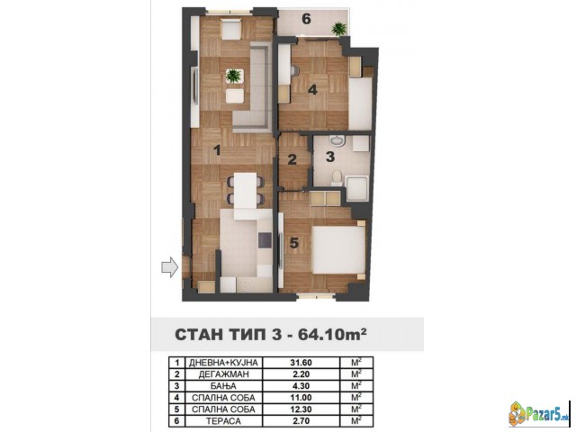 Se Prodava Stan Vo Naselba Kisela Voda