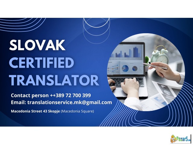 Sudski Prevod - Slovacki Jazik