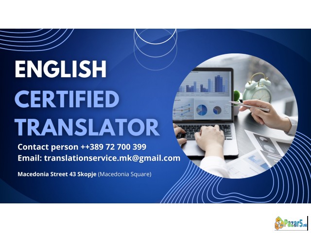 Судски преведувач од англиски јазик врши превод од