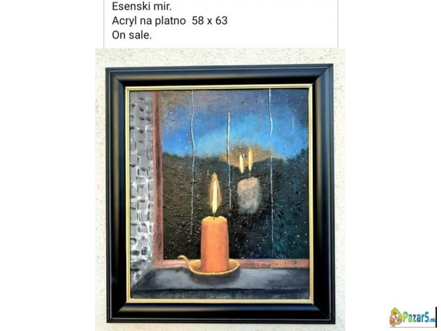 Оригинални уметнички слики, рачно насликани во ате