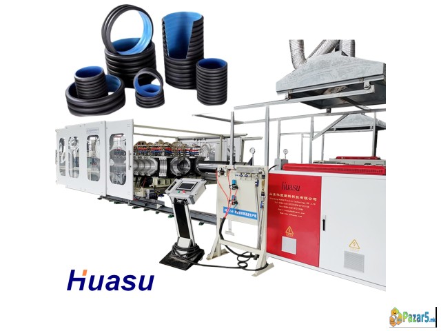 Pe Pp Pvc Single Double Wall Corrugated Pipe Extru