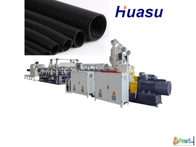 Pe Pp Pvc Single Double Wall Corrugated Pipe Extru